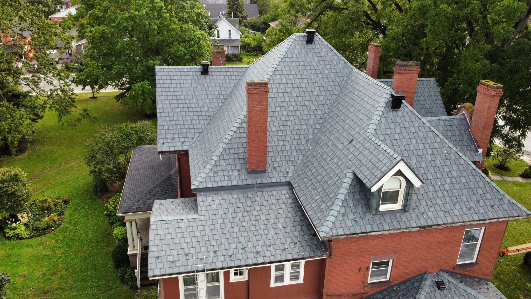 Armadura slate-look steel roof on the historic Lalor Estate in Dunnville, Ontario