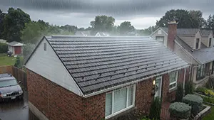 Metal roof noise in heavy rain